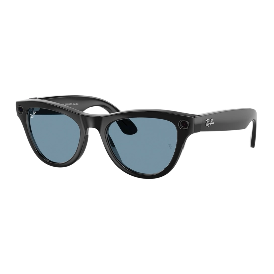 Смарт-очки Ray-Ban Meta Skyler - Shiny Black Frame with Clear/Cerulean Blue Transitions Lenses (RW4010 601/MF 52)