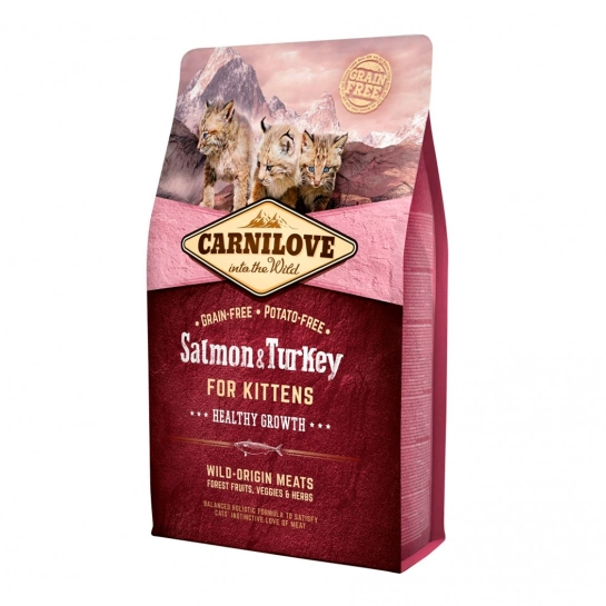 Сухой корм Carnilove Cat Salmon & Turkey для котят, лосось и индейка, 2 кг (170196/2225)