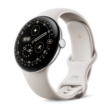 Смарт-часы Google Pixel Watch 4 45 mm LTE Polished Silver Aluminum case/Porcelain Active Band - цена, характеристики, отзывы, рассрочка, фото 1