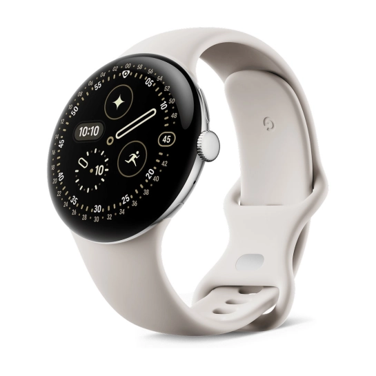 Смарт-часы Google Pixel Watch 4 45 mm LTE Polished Silver Aluminum case/Porcelain Active Band