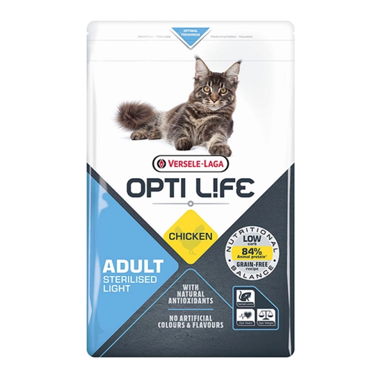 Сухий корм Opti Life Sterilised Light беззерновий сухий суперпреміум корм для стерилізованих кішок, схильних до повноти, 1 кг (413142)
