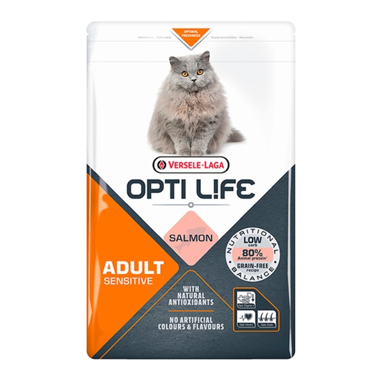 Сухой корм Opti Life Sensitive беззерновой сухой суперпремиум корм для кошек с чувствительным пищеварением, 1 кг (413180) - цена, характеристики, отзывы, рассрочка, фото 1