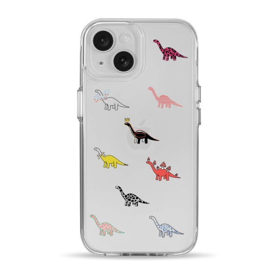 Чехол Pump Clear Case for iPhone 15 Dino Parade