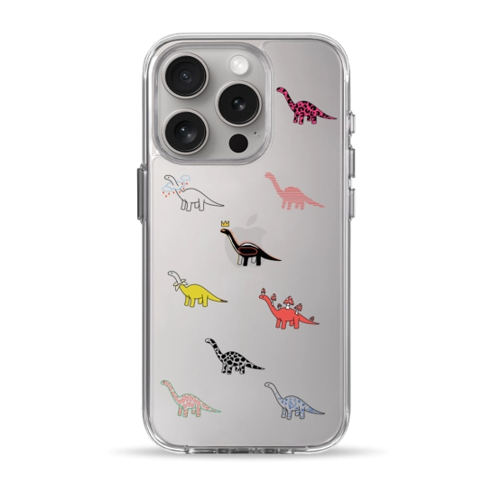 Чехол Pump Clear Case for iPhone 15 Pro Dino Parade