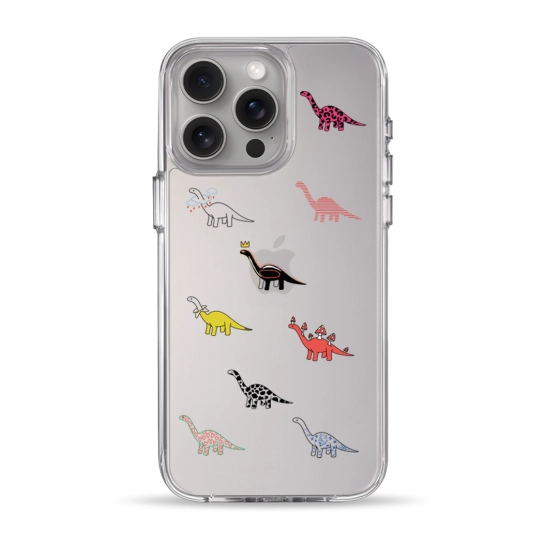 Чехол Pump Clear Case for iPhone 15 Pro Max Dino Parade