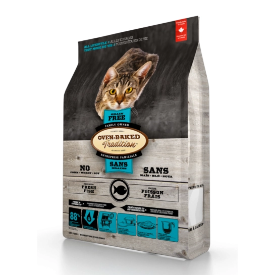 Сухой корм Oven-Baked Tradition беззерновой сбалансированный для кошек из свежего мяса рыбы, 2,27 кг (9765-5)