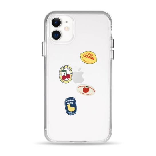 Чехол Pump Clear Case for iPhone 11 Fruit Label