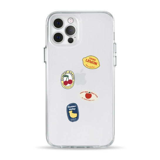 Чехол Pump Clear Case for iPhone 12 Fruit Label
