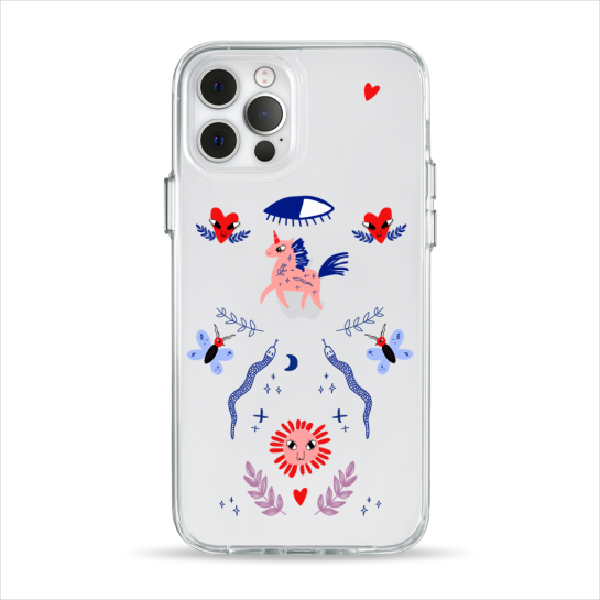 Чехол Pump Clear Case for iPhone 12 Unicorn Garden - цена, характеристики, отзывы, рассрочка, фото 1