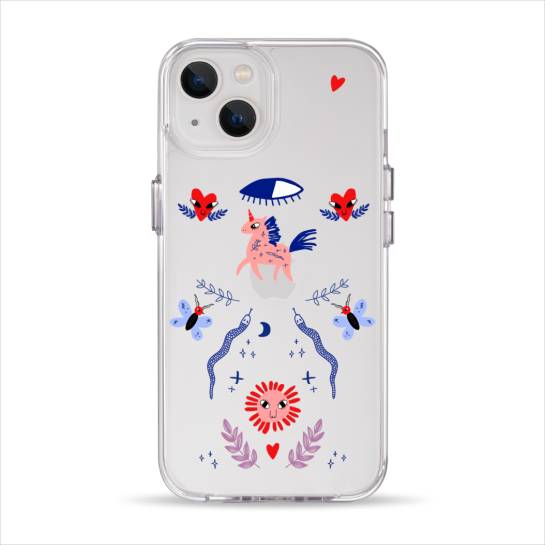 Чехол Pump Clear Case for iPhone 13 Unicorn Garden - цена, характеристики, отзывы, рассрочка, фото 1