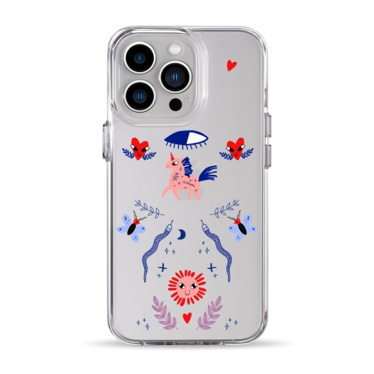 Чехол Pump Clear Case for iPhone 13 Pro Unicorn Garden