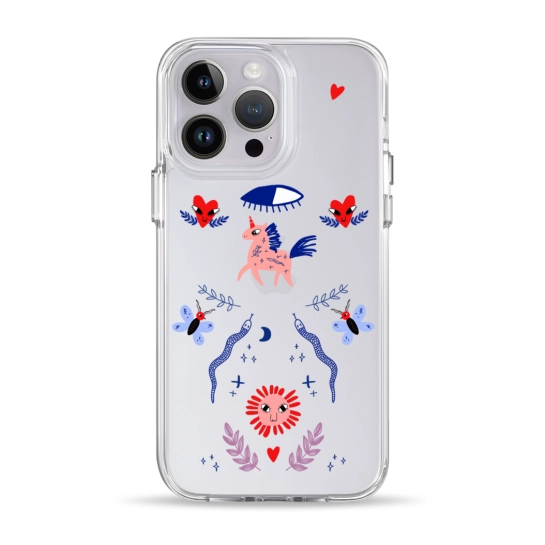 Чохол Pump Clear Case for iPhone 14 Pro Unicorn Garden