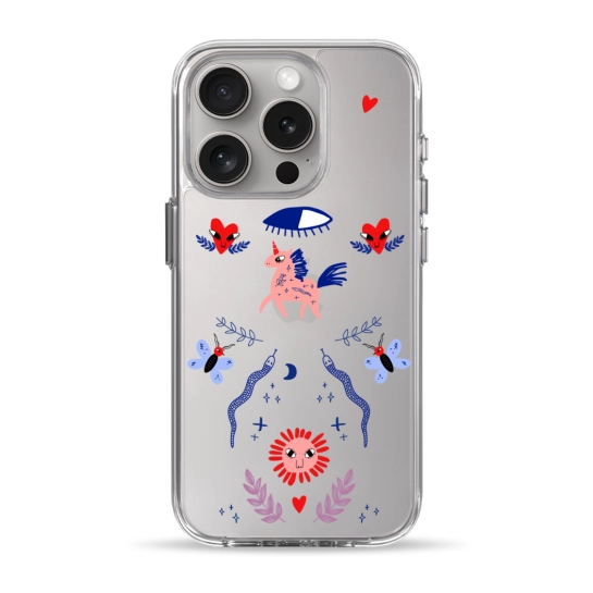Чохол Pump Clear Case for iPhone 15 Pro Unicorn Garden