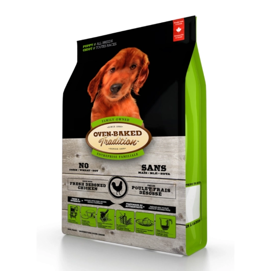 Сухой корм Oven-Baked Tradition полностью сбалансированный для щенков из свежего мяса курицы, 2,27 кг (9650-5)