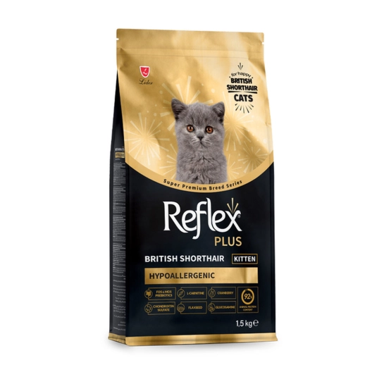 Корм для котов Reflex Plus British Shorthair Kitten для британских короткошерстных котят, 1,5 кг (RFX-501)