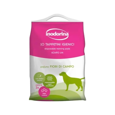 Пелюшки для тварин Inodorina з ароматом лугових квітів, 10 шт, 60x90 см (250.0030.002) - цена, характеристики, отзывы, рассрочка, фото 1