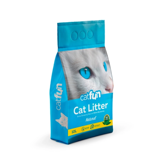 Наповнювач Catfun бентонітовий для котячих туалетів, натуральний, 10 л (23.5KDK.00238)