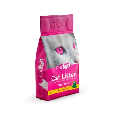 Наполнитель Catfun бентонитовый для кошачьих туалетов, с ароматом детской присыпки, 5 л (23.5KDK.00139) - цена, характеристики, отзывы, рассрочка, фото 1