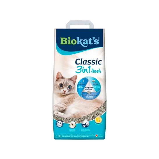 Наповнювач Biokats Classic Fresh 3in1 Cotton Blossom бентонітовий для котячого туалету, 10 л (G-617220/613413)