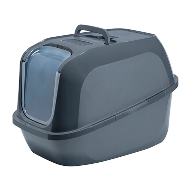 Закритий туалет Moderna Mega Deluxe з відкидною кришкою для котів, холодно-сірий (BK62275) - цена, характеристики, отзывы, рассрочка, фото 1