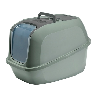Закрытый туалет Moderna Mega Deluxe с откидной крышкой для котов, оливковый (BK62373) - цена, характеристики, отзывы, рассрочка, фото 1