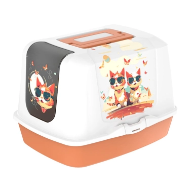 Закритий туалет Moderna Trendy Cat Indy&Louise для котів, карамель (BJ61439IL) - цена, характеристики, отзывы, рассрочка, фото 1