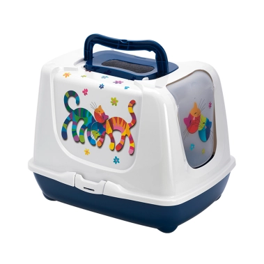 Закритий туалет Moderna Trendy Cat Friends Forever для котів, чорничний (C235331FF) - цена, характеристики, отзывы, рассрочка, фото 1