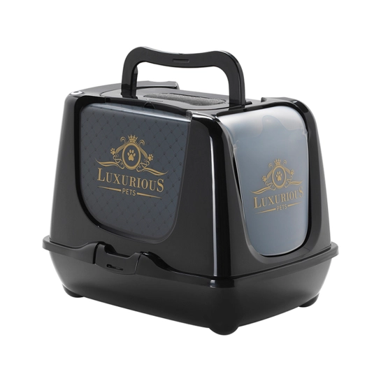 Закритий туалет Moderna Trendy Cat Luxurious для котів, чорний, 50х39х39 см (C235015AA)