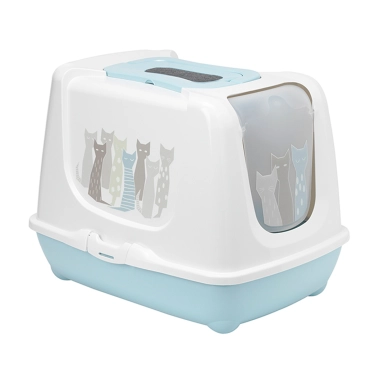 Закритий туалет Moderna Trendy Cat Maasai для котів, блакитний, 50х39х37 см (C235363BE) - цена, характеристики, отзывы, рассрочка, фото 1