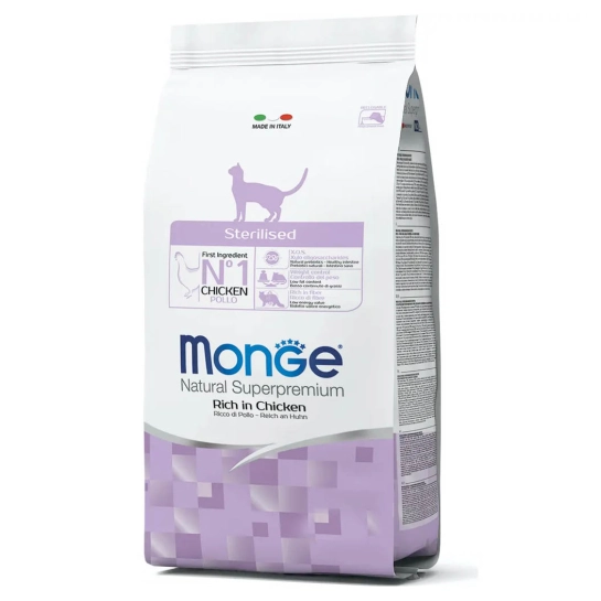 Корм для кошек Monge Cat Sterilised с курицей, 5 кг