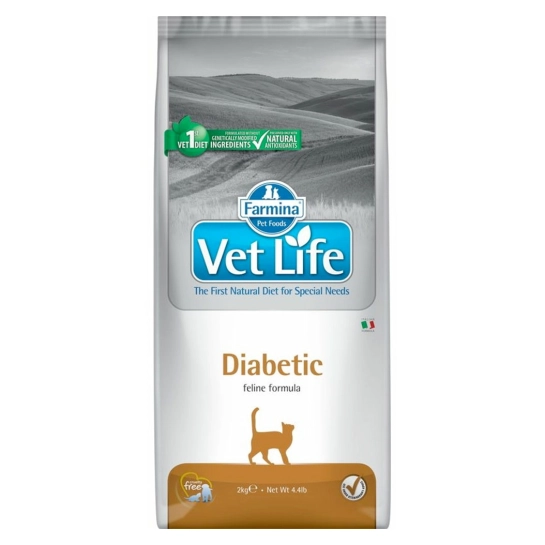 Сухой корм для кошек Farmina Vet Life Diabetic для контроля уровня глюкозы в крови при сахарном диабете 400 г (176430)