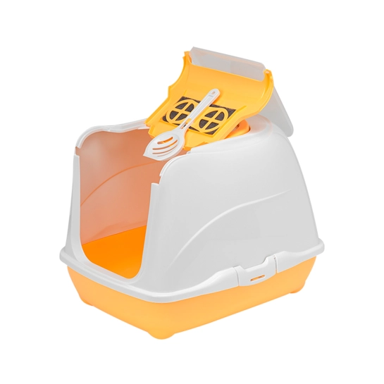 Закрытый туалет Moderna Flip Cat Jumbo для кошек, абрикосовый, 58х45х42 см (C240391)