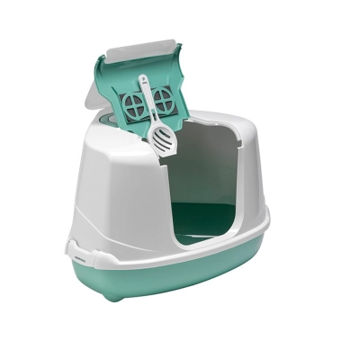 Закрытый туалет Moderna Flip Corner для кошек, светло-зелёный, 56х45х38 см (C250378) - цена, характеристики, отзывы, рассрочка, фото 1
