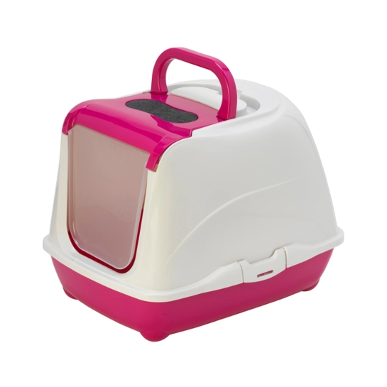 Закрытый туалет Moderna Flip Cat для кошек, ярко-розовый, 50х39х37 см (C230328)