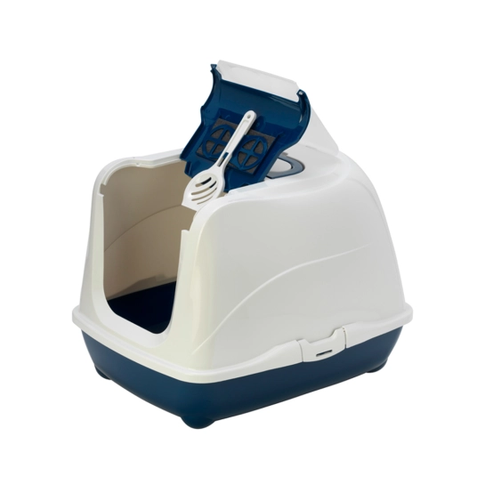 Закрытый туалет Moderna Flip Cat для кошек, черничный, 50х39х37 см (C230331)