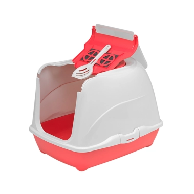 Закрытый туалет Moderna Flip Cat для кошек, коралловый, 50х39х37 см (C230371) - цена, характеристики, отзывы, рассрочка, фото 1
