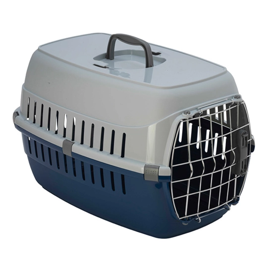 Переноска Moderna Road Runner 2 для собак с металлическими дверями IATA, черничный, 58х35х37 см (T203331)