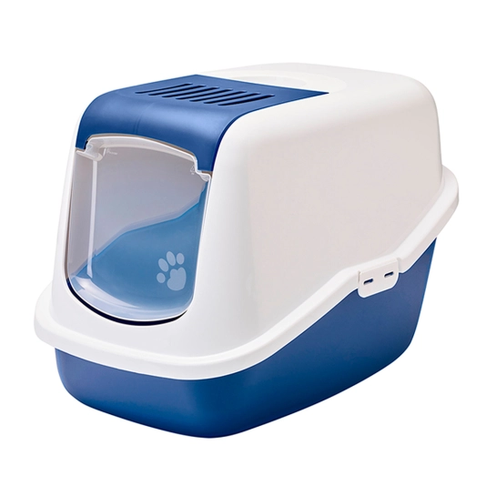 Закрытый туалет Savic Nestor Nordic с откидной крышкой для кошек, синий, 56×39×38 см (0227_0WCB)