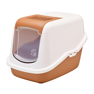 Закритий туалет Savic Nestor Nordic з відкидною кришкою для кішок, світло-коричневий, 56×39×38 см (0227_0WHZ) - цена, характеристики, отзывы, рассрочка, фото 1