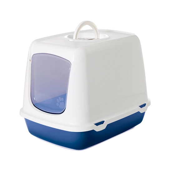 Закрытый туалет Savic Oskar Nordic для кошек, синий, 50×37×39 см (0265_0WCB)