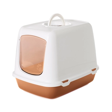 Закрытый туалет Savic Oskar Nordic для кошек, светло-коричневый, 50×37×39 см (0265_0WHZ) - цена, характеристики, отзывы, рассрочка, фото 1