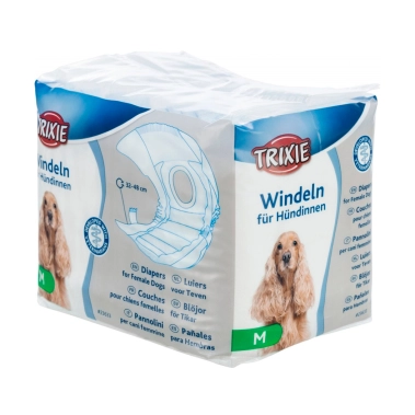 Підгузки Trixie для собак, поліестер, розмір M, 32-48 см, 12 шт (23633) - цена, характеристики, отзывы, рассрочка, фото 1