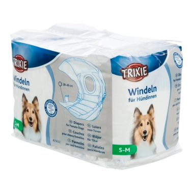 Підгузки Trixie для собак, поліестер, розмір S-M, 28-40 см, 12 шт (23632) - цена, характеристики, отзывы, рассрочка, фото 1