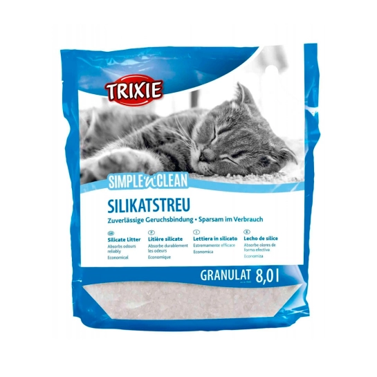 Наполнитель Trixie Simple and Clean для кошек, силикагелевый, гранулы, 8 л (4020)