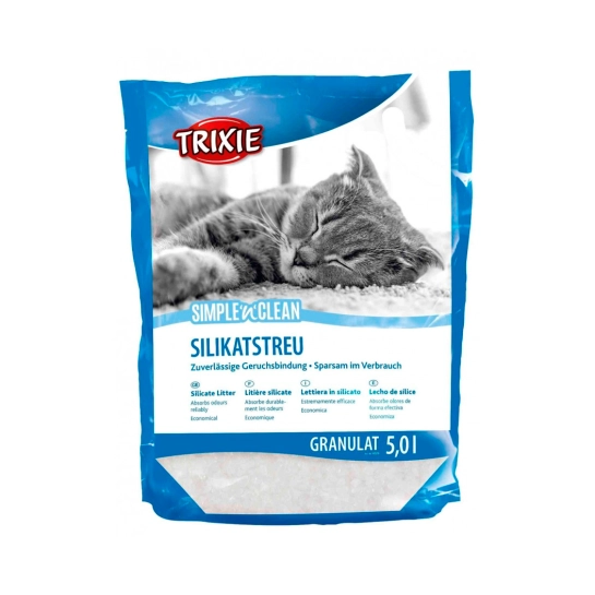 Наповнювач Trixie Simple and Clean для кішок, силікагелевий, гранули, 5 л (4026)