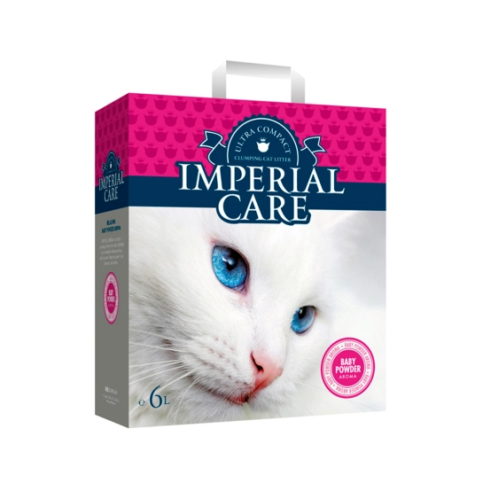 Наполнитель Imperial Care Baby Powder, ультрагрудкующий, для кошачьего туалета, с ароматом детской пудры, 6 л (800642)