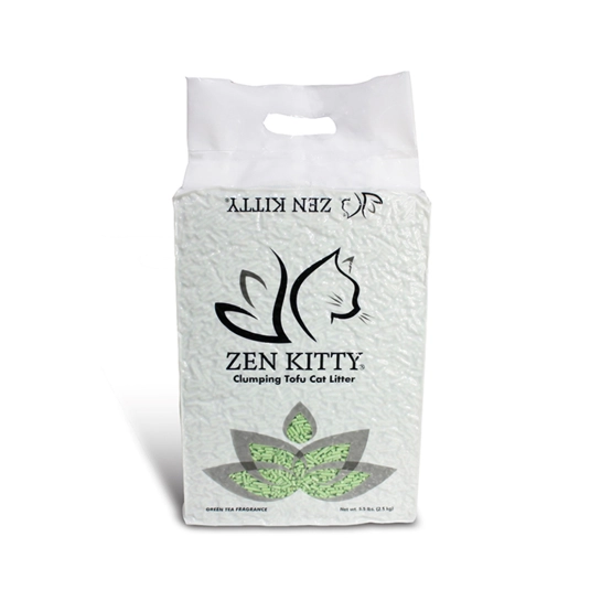 Наполнитель ZenKitty Clumping Tofu Green Tea, грудкующий, для кошачьего туалета, зеленый чай, 2.5 кг (20040)