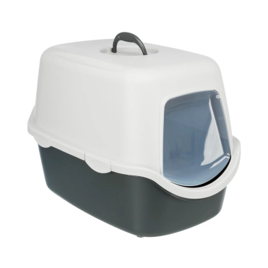 Закрытый туалет Trixie Vico для кошек,  пластиковый, серый, 40×40×56 см (40271) - цена, характеристики, отзывы, рассрочка, фото 1