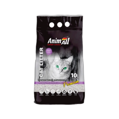 Наполнитель AnimAll бентонитовый, белый, с ароматом лаванды, для кошачьего туалета, 10 л (144570) - цена, характеристики, отзывы, рассрочка, фото 1