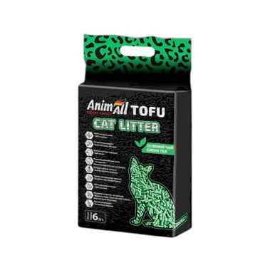Наполнитель AnimAll Tofu зелёный чай, для кошачьего туалета, 6 л (61564) - цена, характеристики, отзывы, рассрочка, фото 1